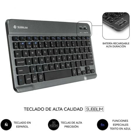 art_sub-funda-kt3-btl320_3 Funda con teclado subblim shock case lenovo tab 10.1" 2025/ negra