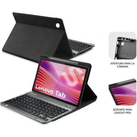 art_sub-funda-kt3-btl320_5 Funda con teclado subblim shock case lenovo tab 10.1" 2025/ negra