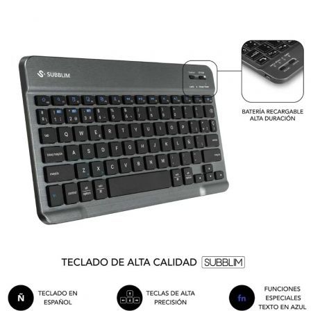 art_sub-funda-kt3-btl330_5 Funda con teclado subblim keytab pro bt lenovo tab 2025 11.5"/ negra