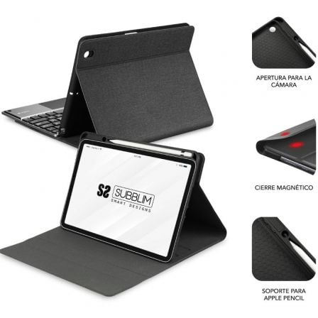 art_sub-funda-subkt4-btpi03_4 Funda con teclado subblim keytab pro bt para tablet ipad 10.9" 10a gen/ negra