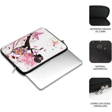 Funda subblim trendy sleeve neo hada para portátiles hasta 15.6"