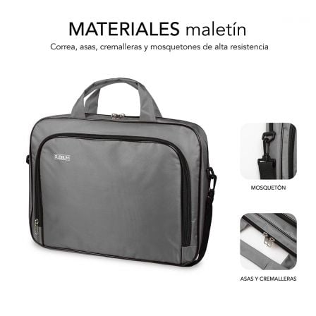Maletín subblim oxford para portátiles hasta 14"/ gris