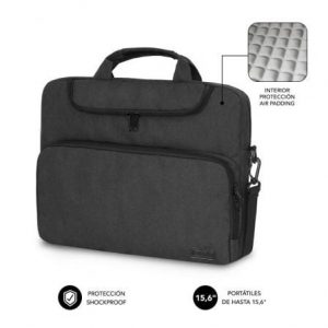 Maletín subblim air padding para portátiles hasta 15.6"/ gris oscuro
