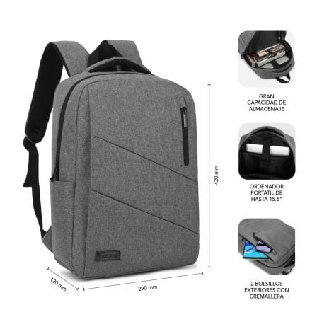art_sub-mochi-bp-2bl2000_4 Mochila subblim city backpack para portátiles hasta 15.6"/ puerto usb/ gris