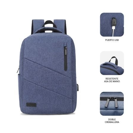 art_sub-mochi-bp-2bl2001_2 Mochila subblim city backpack para portátiles hasta 15.6"/ puerto usb/ azul
