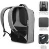Mochila subblim secure v2 ap para portátiles hasta 15.6"/ puerto usb/ antirrobo/ gris