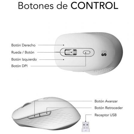art_sub-mou-curve-ergo-dual-b-wh_2 Ratón ergonómico inalámbrico por bluetooth/ 2.4ghz subblim curve ergo dual battery/ batería recargable/ hasta 1600 dpi/ blanco