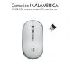 Ratón mini inalámbrico subblim wireless mini/ hasta 1600 dpi/ plata