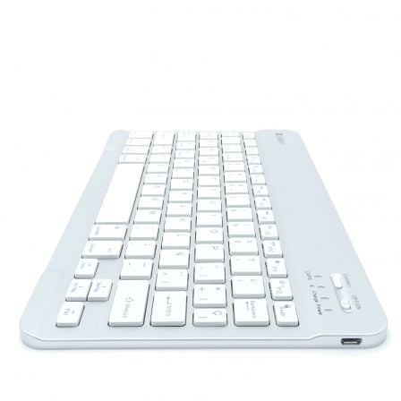 Teclado compacto inalámbrico por bluetooth subblim smart/ plata
