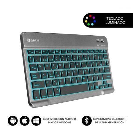 art_sub-tec-smbl31_1 Teclado compacto inalámbrico por bluetooth subblim smart backlit/ gris