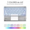 Teclado compacto inalámbrico por bluetooth subblim smbt50/ plata