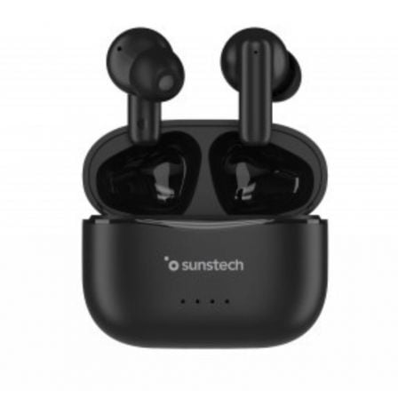 Auriculares bluetooth sunstech wavepodsbk con estuche de carga/ autonomía 4.5h/ negros