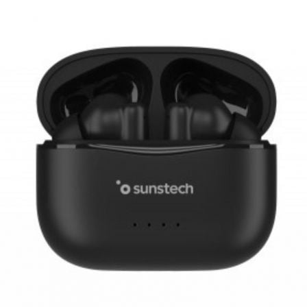 Auriculares bluetooth sunstech wavepodsbk con estuche de carga/ autonomía 4.5h/ negros