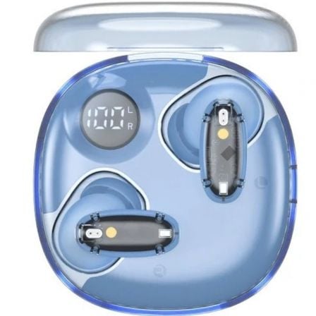 Auriculares bluetooth mars gaming mhib2 con estuche de carga/ autonomía 7h/ azules