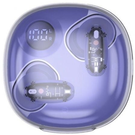 Auriculares bluetooth mars gaming mhib2 con estuche de carga/ autonomía 7h/ morados