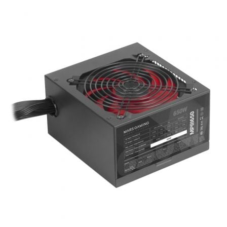 Fuente de alimentación mars gaming mpiii650/ 650w/ ventilador 12cm