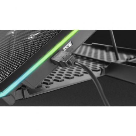 Soporte refrigerante mars gaming mnbc13 para portátiles hasta 17"/ iluminación led