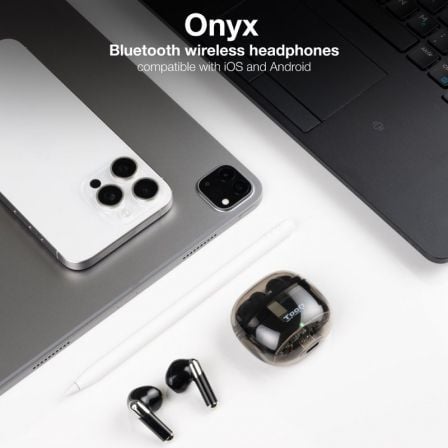 Auriculares bluetooth tooq onyx tqbwh-0054b con estuche de carga/ autonomía 4h/ negros