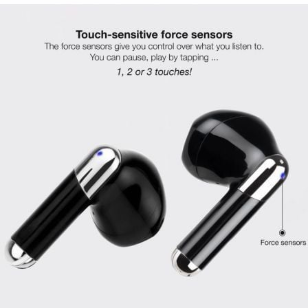 Auriculares bluetooth tooq onyx tqbwh-0054b con estuche de carga/ autonomía 4h/ negros