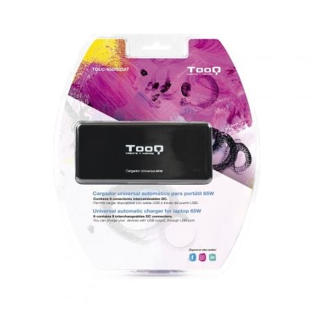 art_too-car-tqlc-65bs02at_5 Cargador de portátil tooq tqlc-65bs02at/ 65w/ automático/ 8 conectores/ voltaje 18.5-20v/ 1 usb