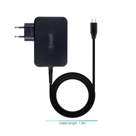 Cargador de Portátil GaN TooQ TQLC-USBCGAN90PD USB Tipo-C/ 90W/ Automático/ Voltaje 5-20V