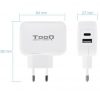 Cargador de pared tooq tqwc-2sc02wt/ 1xusb tipo-c/ 1x usb/ 27w