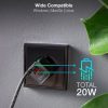 Cargador de pared tooq tqwc-qcpd20/ 1xusb tipo-c/ 1xusb/ 20w