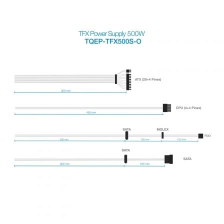 Fuente de alimentación tfx tooq tqep-tfx500s-o/ 500w/ ventilador 8cm