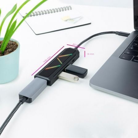 Docking usb tipo-c nanocable 10.16.0401/ 2xusb/ 1xusb tipo-c pd/ 1xhdmi 4k