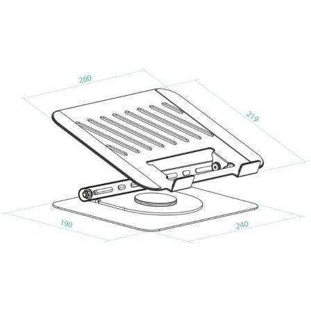 Soporte tooq ph-dafne-s para portátil/ tablet hasta 17"