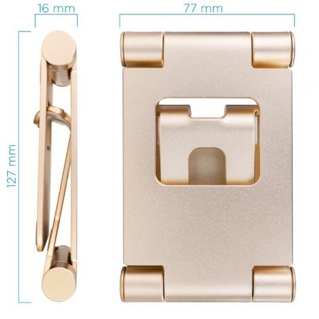 Soporte para smartphone/tablet tooq ph-keops-alba/ dorado