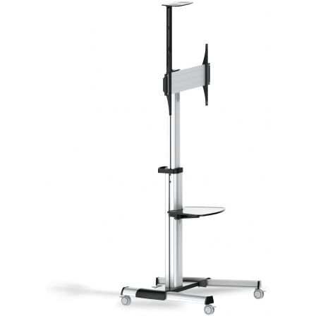 Soporte de suelo inclinable/ ajustable con ruedas tooq fs1870m-b para tv de 37-70"/ hasta 50kg