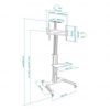 Soporte de suelo inclinable/ ajustable con ruedas tooq fs1870m-b para tv de 37-70"/ hasta 50kg