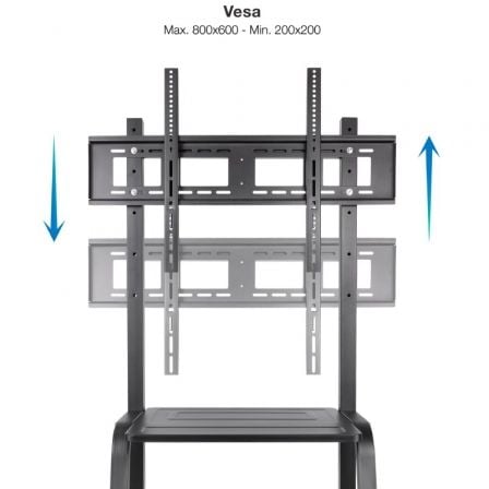 Soporte de suelo ajustable con ruedas tooq fs20101m-b para tv de 37-100"/ hasta 150kg