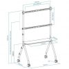 Soporte de suelo con ruedas tooq ilove fs20207m-w para tv de 49-80"/ hasta 50kg