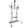 Soporte de suelo inclinable/ ajustable con ruedas tooq fs20300m-b para tv de 60-100"/ hasta 100kg