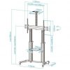 Soporte de suelo inclinable/ ajustable con ruedas tooq fs20300m-b para tv de 60-100"/ hasta 100kg