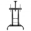 Soporte de suelo con ruedas inclinable/ nivelable tooq fs20404hm-b para tv de 60-100"/ hasta 100kg