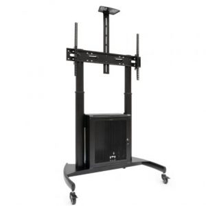 Soporte de suelo inclinable con ruedas tooq narnia fs20500m-b para tv de 60-100"/ hasta 100kg