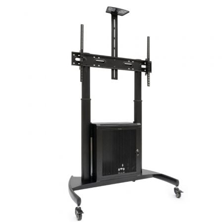 Soporte de suelo inclinable con ruedas tooq narnia fs20500m-b para tv de 60-100"/ hasta 100kg