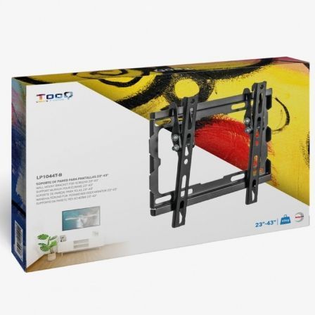 Soporte de pared inclinable tooq lp1044t-b para tv de 23-43"/ hasta 45kg