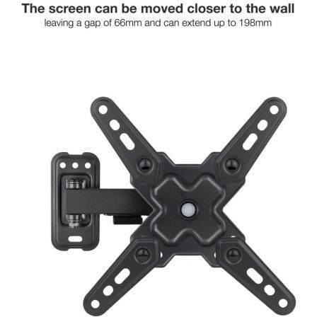 Soporte de pared extensible/ giratorio/ inclinable tooq lp1343tn-b para tv de 13-43"/ hasta 20kg