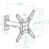 Soporte de pared extensible/ giratorio/ inclinable tooq lp1343tn-b para tv de 13-43"/ hasta 20kg