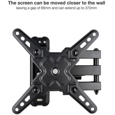 Soporte de pared extensible/ giratorio/ inclinable tooq lp1345tn-b para tv de 13-43"/ hasta 20kg
