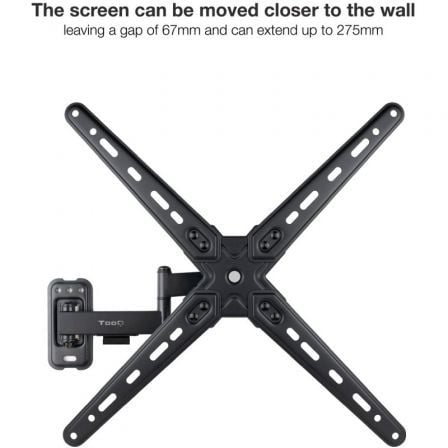 Soporte de pared extensible/ giratorio/ inclinable tooq lp1356tn-b para tv de 13-55"/ hasta 25kg