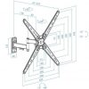 Soporte de pared extensible/ giratorio/ inclinable tooq lp1356tn-b para tv de 13-55"/ hasta 25kg
