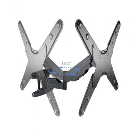 Soporte de pared giratorio/ inclinable/ nivelable tooq lp2355tn-b para tv de 23-55"/ hasta 30kg