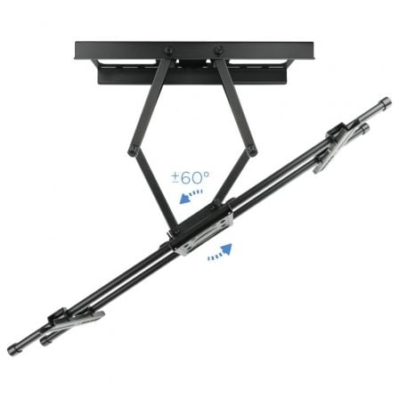 Soporte de pared giratorio/ inclinable/ nivelable tooq lp3790tn-b para tv de 43-90"/ hasta 75kg
