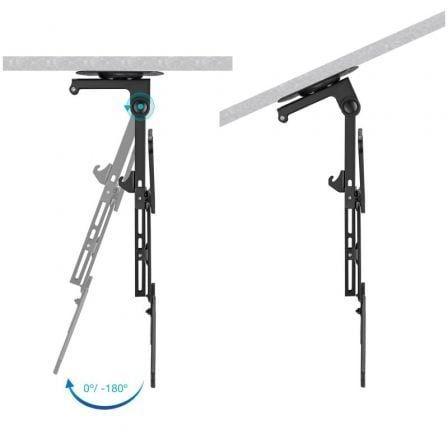 Soporte de techo giratorio/ inclinable tooq lpce1123tsli-b para tv de 23-55"/ hasta 20kg