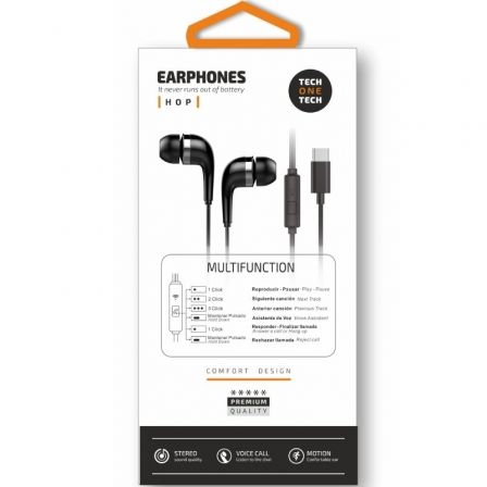 Auriculares intrauditivos tech one tech eartech tec1305/ con micrófono/ usb tipo-c/ negros